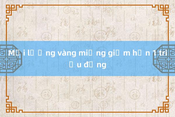 Mỗi lượng vàng miếng giảm hơn 1 triệu đồng