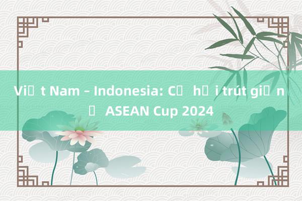 Việt Nam – Indonesia: Cơ hội trút giận ở ASEAN Cup 2024