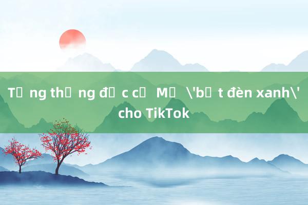 Tổng thống đắc cử Mỹ 'bật đèn xanh' cho TikTok