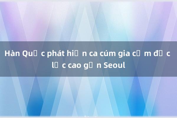 Hàn Quốc phát hiện ca cúm gia cầm độc lực cao gần Seoul