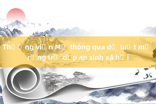 Thượng viện Mỹ thông qua dự luật mở rộng trợ cấp an sinh xã hội